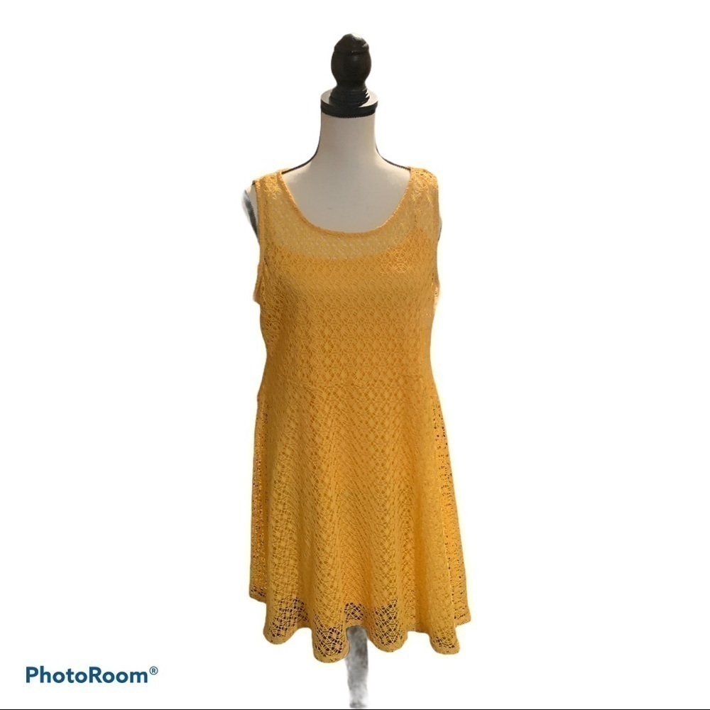 Tiana B Womens Crochet Scoop Neck Dress Size 10
